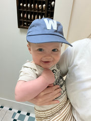 Dusty Blue Letter Baseball Hat