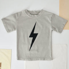 GREIGE ACID-WASH SPARK TEE