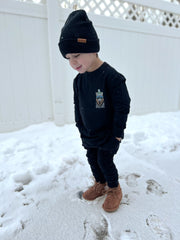 ORGANIC COTTON JOGGERS - ONYX