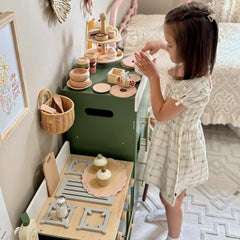 ROBUD Wooden Kids Kitchen Playset Series -  Vintage Green