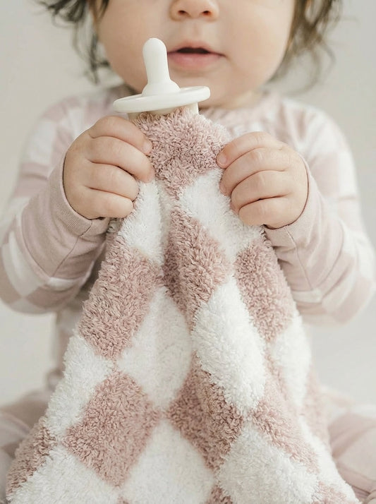 Checkered Plush Lovey | Latte