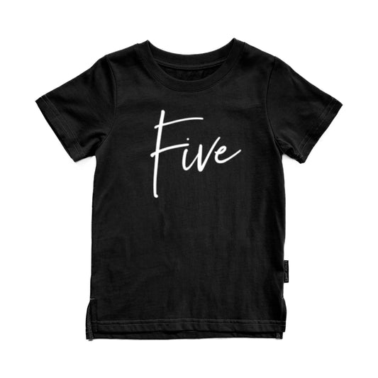 SIGNATURE FIVE BIRTHDAY TEE - BLACK