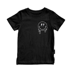 SMILEY FACE TEE - BLACK