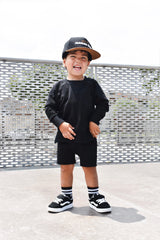 ORGANIC COTTON CREWNECK -  ONYX