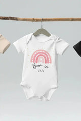 Born in 2026 Pink Personalised Bodysuit