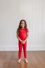 Short Sleeve PJ Set in Poppy Pointelle