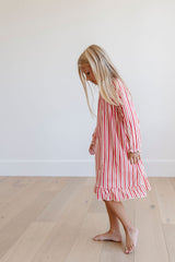 PREORDER Wendy Dress in Holiday Stripe