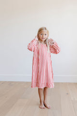 PREORDER Wendy Dress in Holiday Stripe