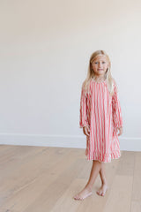 PREORDER Wendy Dress in Holiday Stripe