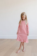 PREORDER Wendy Dress in Holiday Stripe