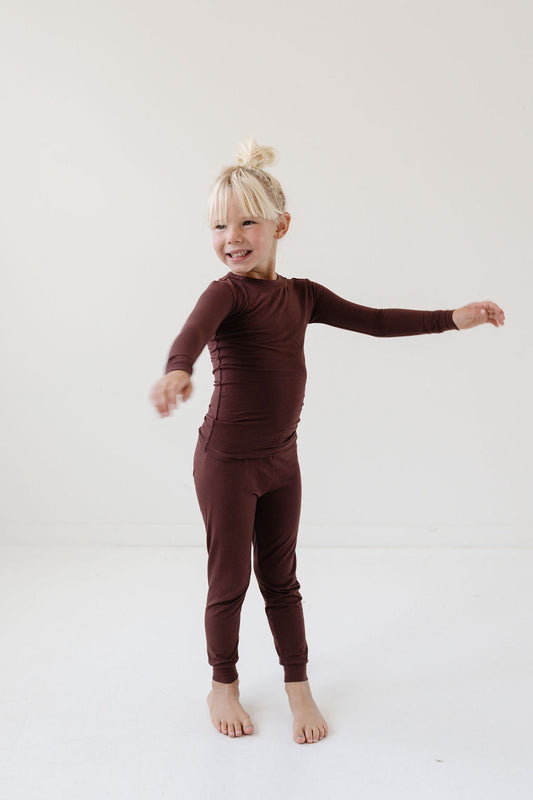 PJ Set in Chocolate