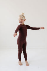 PJ Set in Chocolate