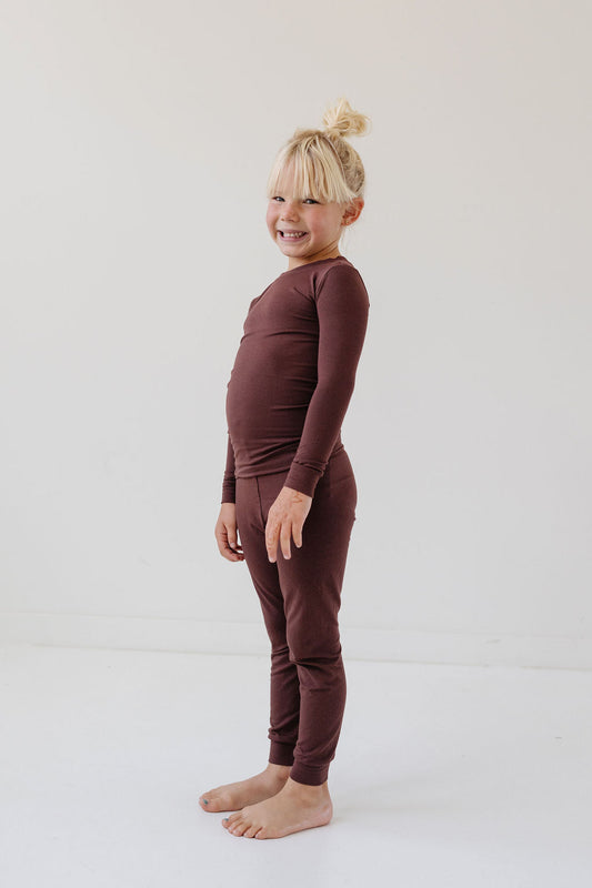PJ Set in Chocolate