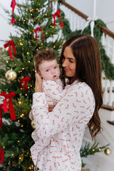 Baby Zip-Up in Candy Cane