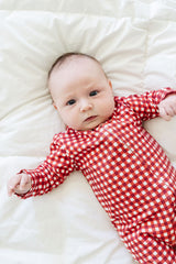 Baby Zip-Up in Merry Gingham