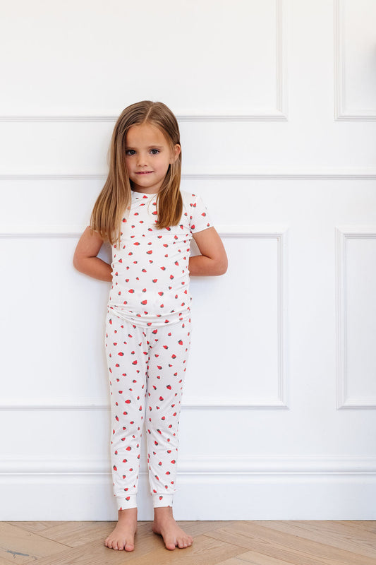 Short Sleeve PJ Set in Strawberries
