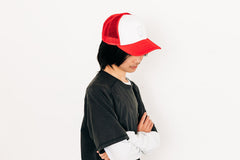 Red & White Letter Trucker Hat
