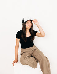 Black & White Letter Trucker Hat