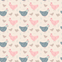 Pink Farm Hens Bamboo Ruffle Romper