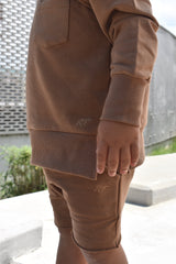 ORGANIC COTTON SHORTS - ALMOND