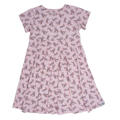Cowhide Boots Bows Cap Sleeve Swirly Girl Dress