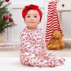 Christmas Ho-Ho-Ho Bamboo Baby Zipper Romper-Family Matching