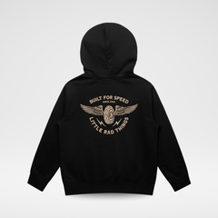 THE WINGED MECHANIC HOODIE - RECYCLED BLACK