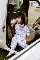 Siblings Set - Grey + Pink Sweater